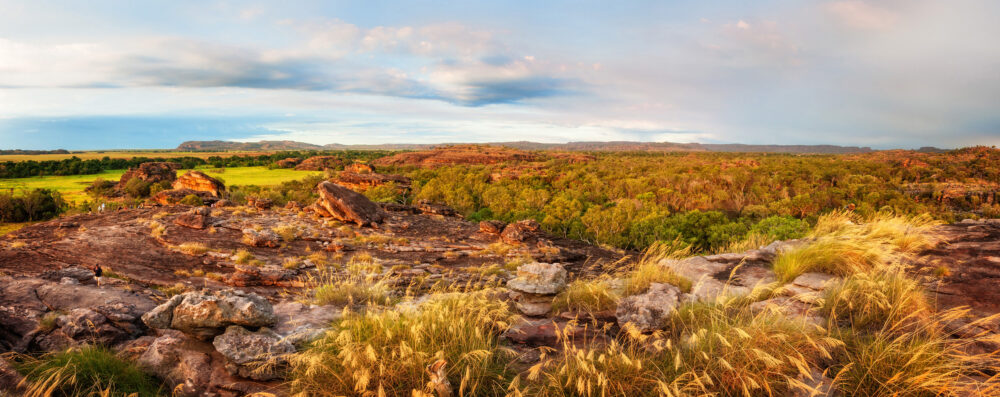 Rocky Escarpment at Ubirr Rock Panorama, NT Australia