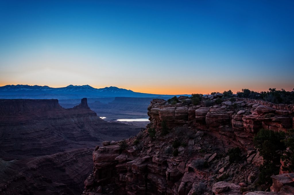 Sunrise view from Dead Horse Point in Canyonlands National Park, Utah, USA
