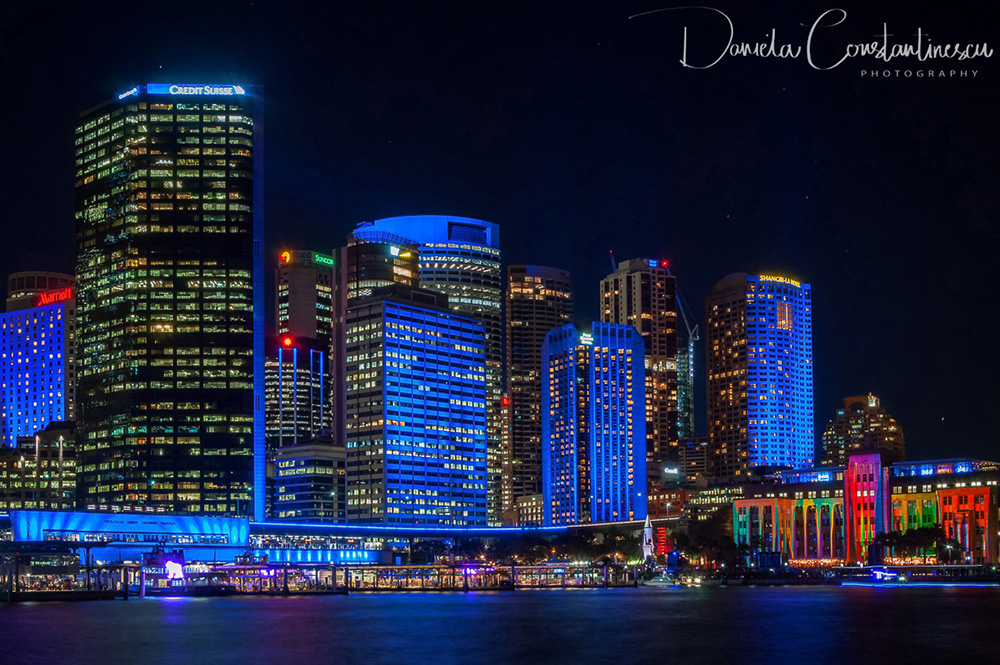 Vivid Sydney 2016 at Sydney Harbour, East Circular Quay, Australia