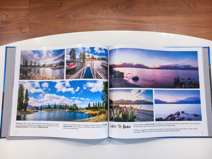 New Zealand Landscapes Photobook open