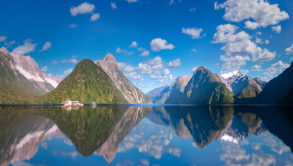 Epic Morning Journey at Milford Sound in New Zealand