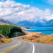 Mount Cook Highway, a breathtaking winding road on the side of Lake Pukaki in New Zealand