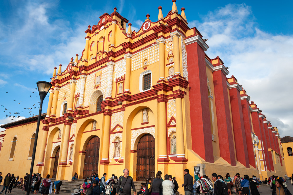 San Cristobal Cathedral in San Cristóbal de las Casas, Chiapas, southern Mexico.